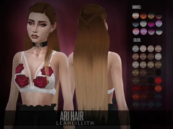 The Sims Resource: Ari Hair by LeahLillith for Sims 4
