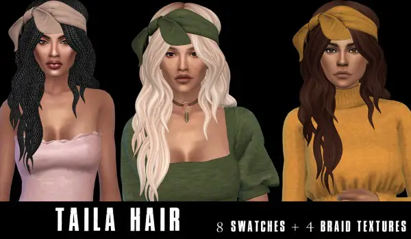 Leo 4 Sims: Taila Hair for Sims 4