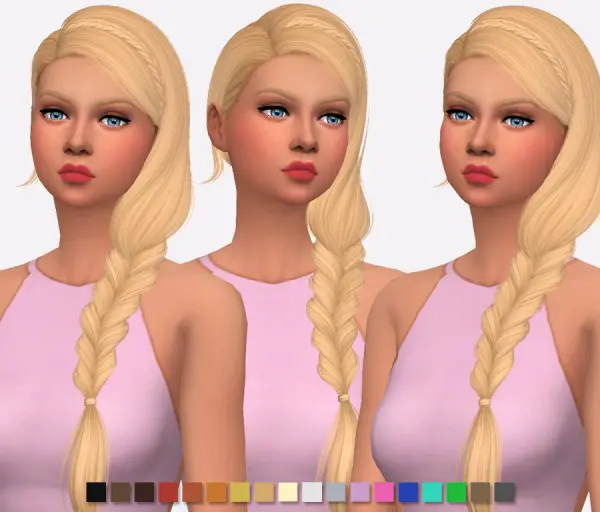 Simlish Designs: Nightcrawler`s Azure Hair Retextured for Sims 4