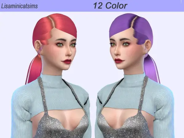 The Sims Resource: Ariana Ombre Hair recolored by Lisaminicatsims for Sims 4
