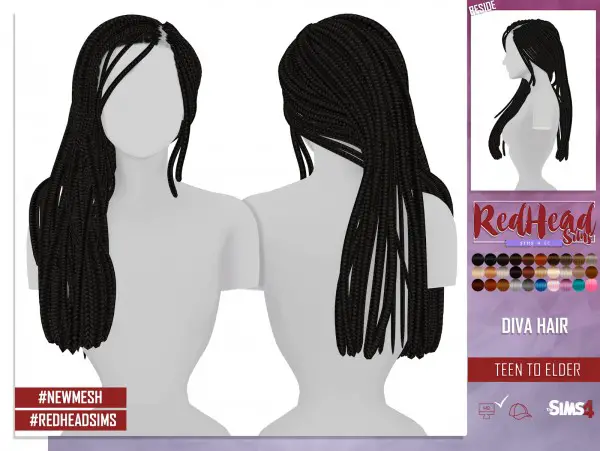 Coupure Electrique: Diva hair for Sims 4