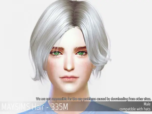 MAY Sims: MAY 335M hair retextured for Sims 4