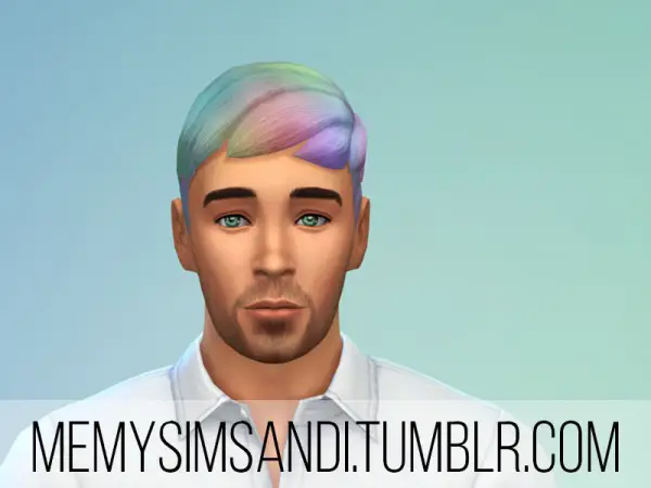 The Sims Resource: Rainbow Hair 1 recolored by memysimsandi for Sims 4