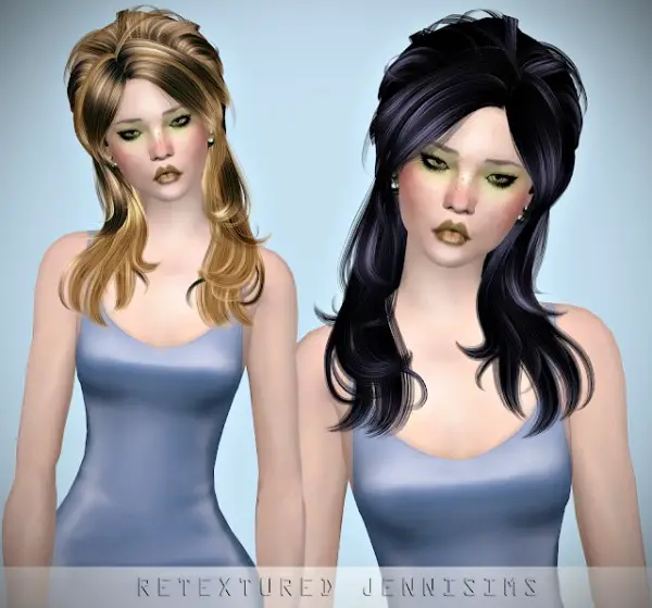 Jenni Sims: Newsea`s Rosanna Hair retextured for Sims 4
