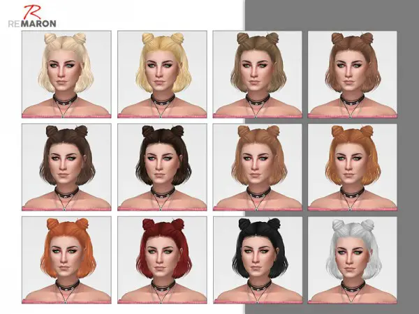 The Sims Resource: Leahlillith`s Layla Hair retextured by Remaron for Sims 4