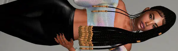 Coupure Electrique: Rea braid hair for Sims 4