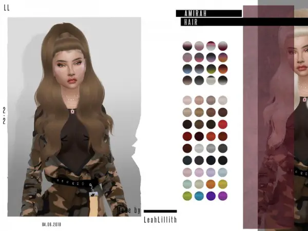 The Sims Resource: Amirah Hair by Leah Lillith for Sims 4