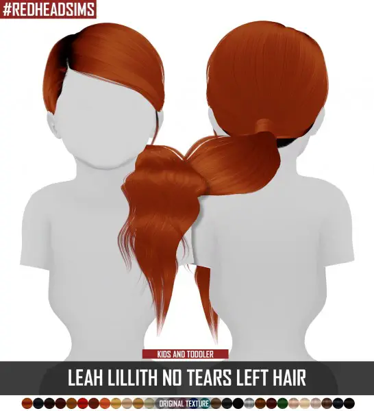 Coupure Electrique: LeahLillith`s No Tears Left hair retetured   kids version for Sims 4