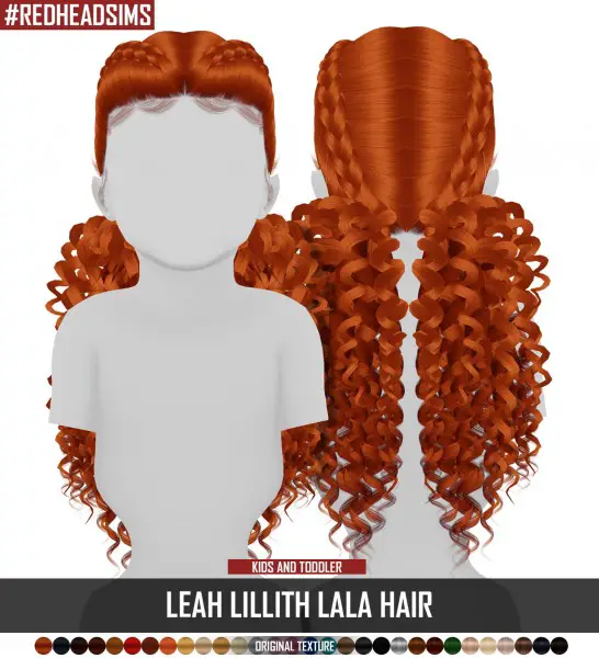 Coupure Electrique: Leahlillith`s Layla Hair retextured   kids and toddlers version for Sims 4