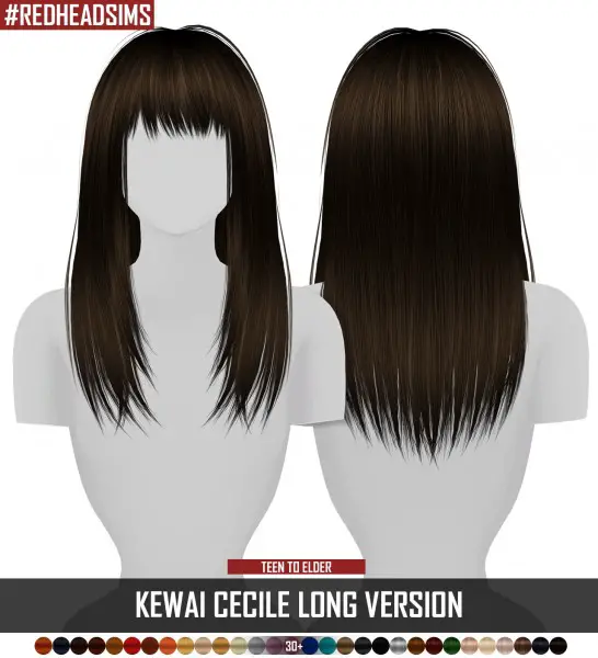 Coupure Electrique: Kewai`s Cecile hair retextured for Sims 4