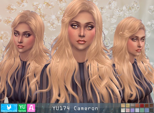 NewSea: YU174 Cameron hair for Sims 4