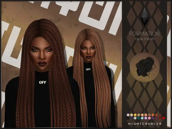 The Sims Resource: Formation hair by Nightcrawler Sims for Sims 4