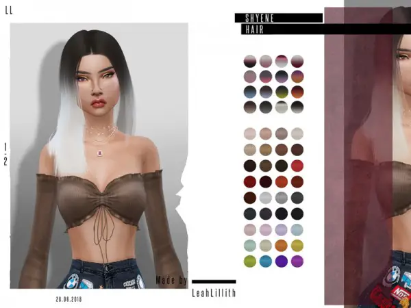 The Sims Resource: Shyene Hair by Leah Lillith for Sims 4