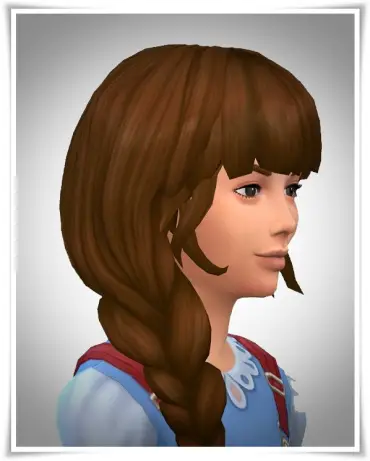 Birksches sims blog: Side Braid Loose Hair for Sims 4