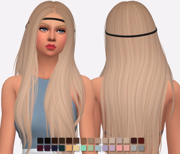 Simlish Designs: Nightcrawler`s Sunny Hair Retextured for Sims 4