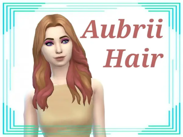 The Sims Resource: Aubrii Hair retextured by GoodnightBrightside for Sims 4