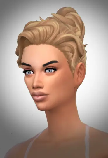 Birksches sims blog: Wavy Hair Line Bun for Sims 4
