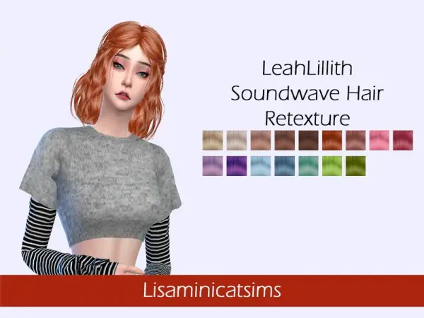 The Sims Resource: LeahLillith`s Soundwave hair retextured by Lisaminicatsims for Sims 4