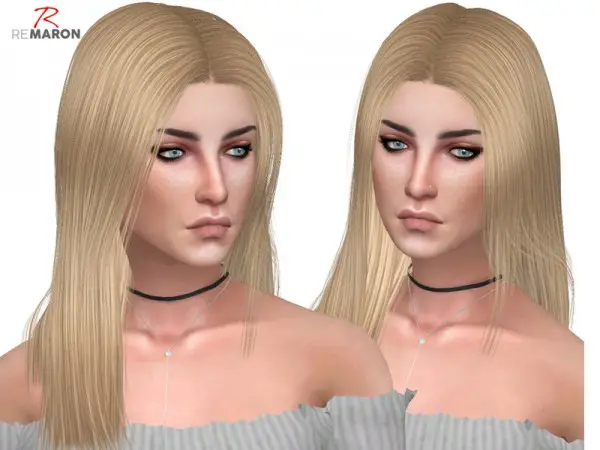 The Sims Resource: LeahLillith`s Shyene hair retextured by Remaron for Sims 4