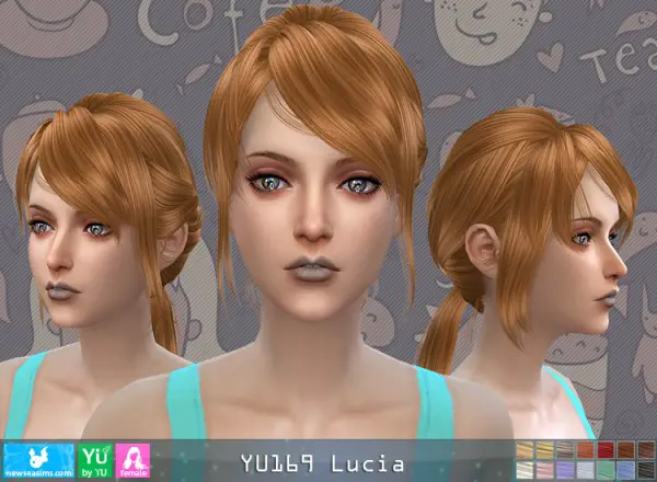 NewSea: YU169 Lucia hair for Sims 4