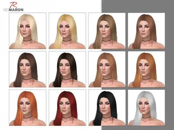 The Sims Resource: LeahLillith`s Shyene hair retextured by Remaron for Sims 4