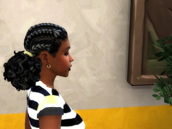 The Sims Resource: Goddess Pullback hair retextured by drteekaycee for Sims 4