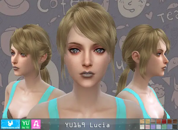 NewSea: YU169 Lucia hair for Sims 4