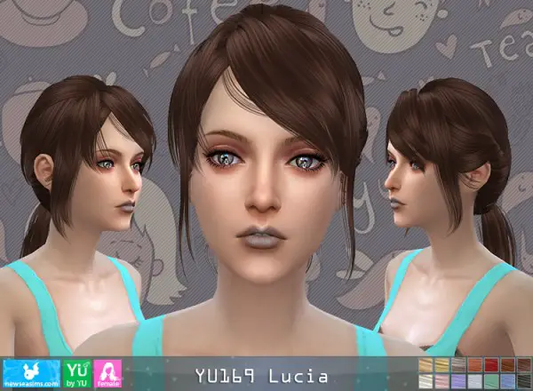 NewSea: YU169 Lucia hair for Sims 4