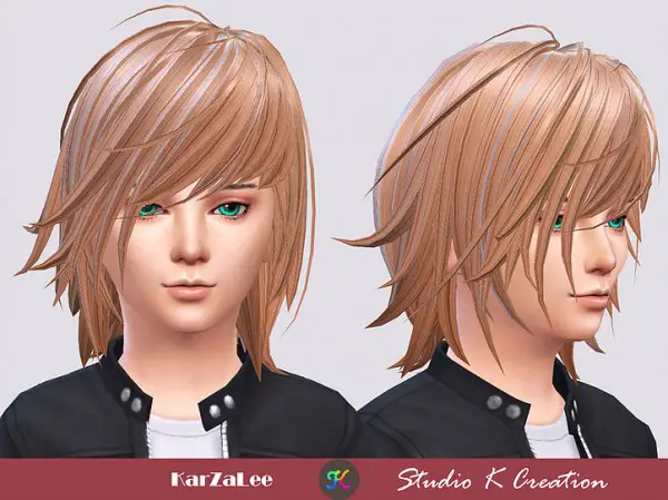 Studio K Creation: Animate hair 89 Hiromi for child for Sims 4