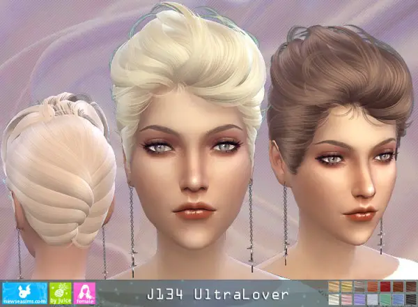 NewSea: J134 Ultra Lover hair for Sims 4
