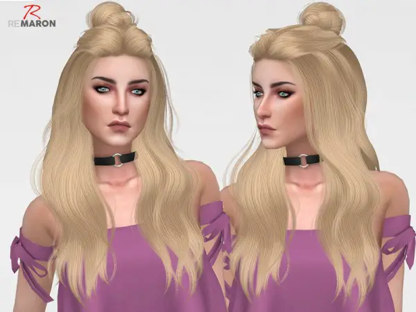 The Sims Resource: Wings Hair OS0520 hair Retextured by remaron for Sims 4
