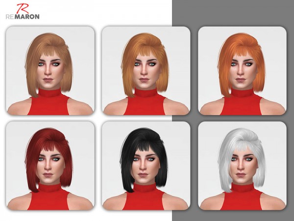 The Sims Resource: LeahLillith`s Hoola hair retextured by Remaron for Sims 4