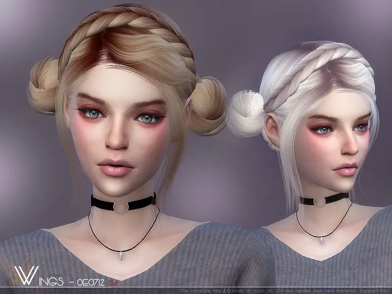 The Sims Resource: WINGS-OE0726 hair - Sims 4 Hairs.
