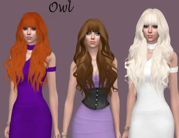 Sims Fun Stuff: Anto`s Owl hair retextured for Sims 4