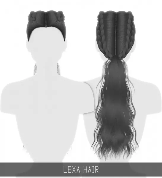 Simpliciaty: Lexa hair for Sims 4