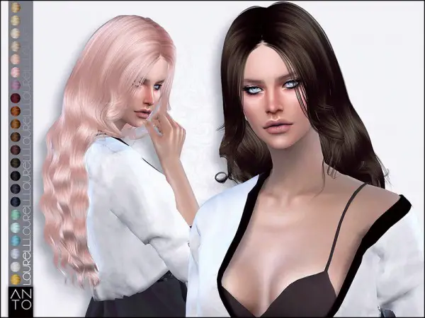 The Sims Resource: Laurell hair by Anto for Sims 4