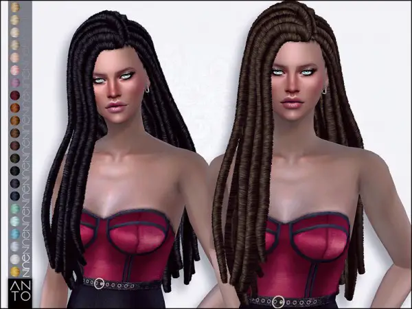 The Sims Resource: Nine hair by Anto for Sims 4