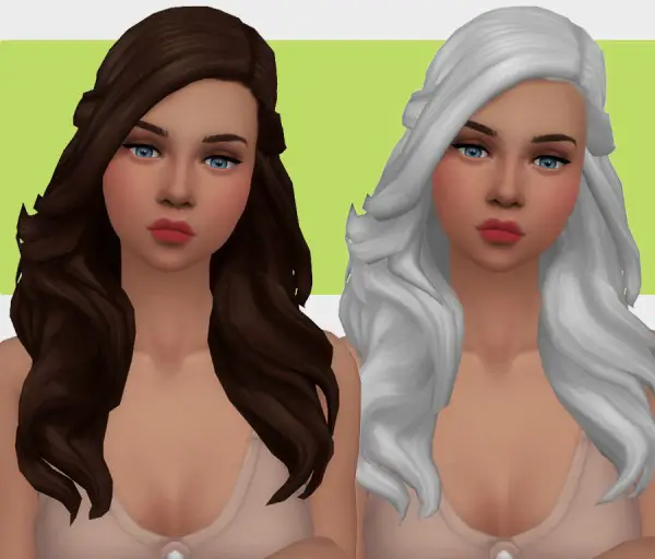 Simlish Designs: WildSpit Angelic Hair 01 Recolored for Sims 4