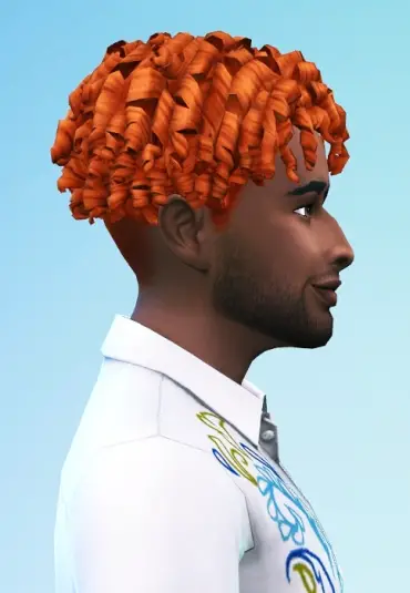 Birksches sims blog: Tight Curls shaved hair for Sims 4