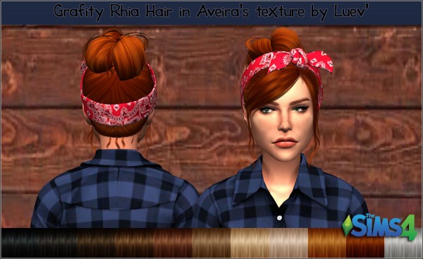 Mertiuza: Grafity`s Rhia hair retextured for Sims 4