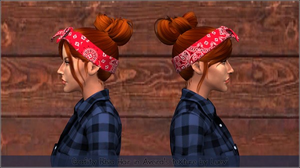 Mertiuza: Grafity`s Rhia hair retextured for Sims 4