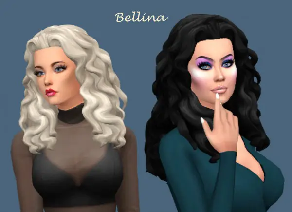 Sims Fun Stuff: Bellina hair retextured for Sims 4