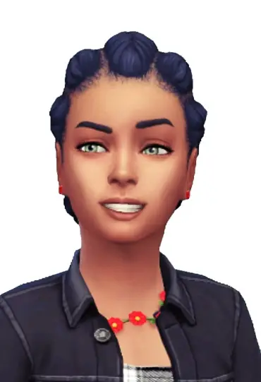 Birksches sims blog: Girl’s Pull Back Braids hair retextured for Sims 4