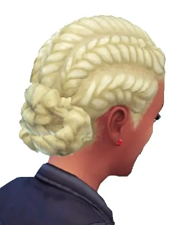Birksches sims blog: Girl’s Pull Back Braids hair retextured for Sims 4