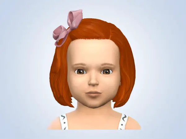 The Sims Resource: Red Hair and Ribbons for Sims 4