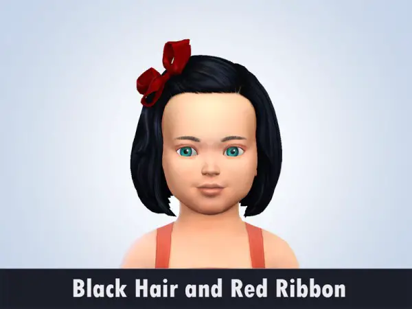 The Sims Resource: Black Hair recolred by kitty.e for Sims 4