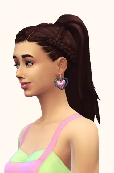 Birksches sims blog: Front Braids and Ponytail hair retextured for Sims 4