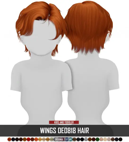 Coupure Electrique: Kids and toddlers male hairs retextured for Sims 4
