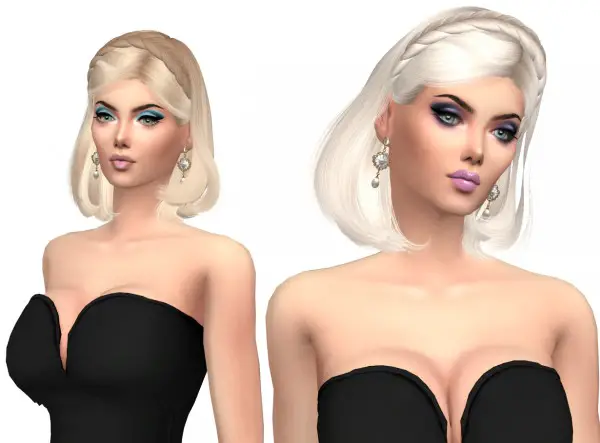 Sims Fun Stuff: Wings 0111 hair retextured for Sims 4
