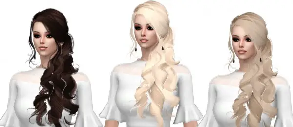 Sims Fun Stuff: Wings 0408 hair retextured for Sims 4